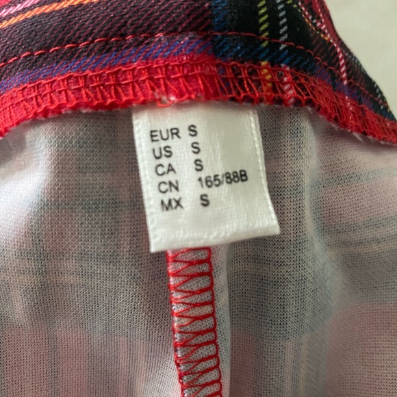 Casual Skinny Leggings Stretchy High Waisted Plaid - Picture 9 of 12